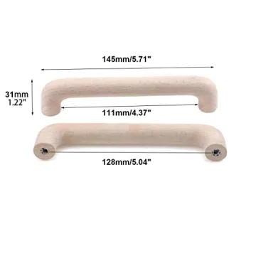 Risbay 10PCS Wood Drawer Pulls for Furniture & Cabinets