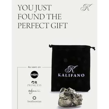 KALIFANO Natural Pyrite Cluster - High Energy Iron Piedra Pirita from Peru with Healing Properties (Information Card) Fools Gold Rock Reiki Crystal Used for Increased Willpower and Manifestation