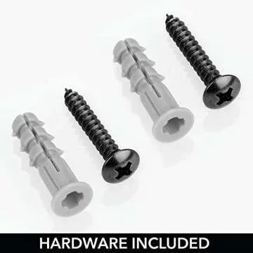 mDesign Steel Wall Mount Towel Rack Holder Organizer with Basket Shelf Storage for Bathroom, Kitchen, Laundry Room - Holds Towels, Washcloths, Hand Towels - Concerto Collection - Matte Black