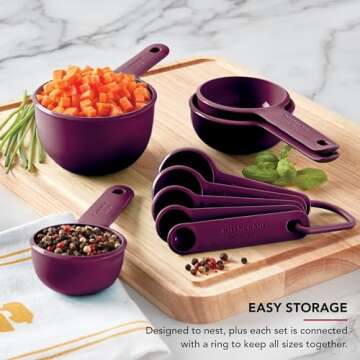 KitchenAid Beetroot Measuring Cups & Spoons Set - 9-Piece