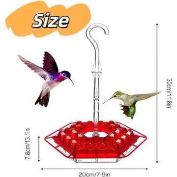 2025 Shirem Hummingbird Feeder: Ant-Proof, Easy to Clean, Stylish Design for Outdoor Use