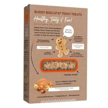 Buddy Biscuits 8 oz Box of Teeny Crunchy Dog Treats Made with Natural Peanut Butter