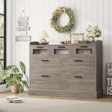 Stylish HOSTACK 7 Drawer Dresser for Home Storage Solutions