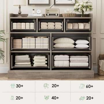 Stylish HOSTACK 7 Drawer Dresser for Home Storage Solutions