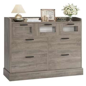 Stylish HOSTACK 7 Drawer Dresser for Home Storage Solutions