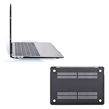 MOSISO Compatible with MacBook Air 13 inch Case 2022 2021 2020 2019 2018 Release A2337 M1 A2179 A1932 Retina Display Touch ID, Plastic Pattern Hard Shell&Keyboard Cover&Screen Protector, Black Marble