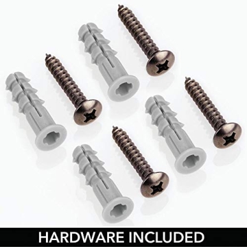 mDesign Bronze Metal Wire Farmhouse Wall Shelves Storage