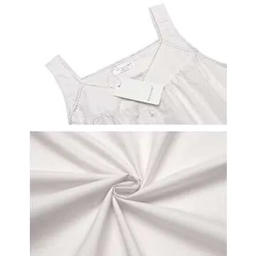 Ekouaer Cotton Sleeveless Night Gown for Women