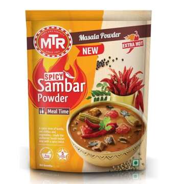 MTR Spicy Sambar Powder 100g/3.5oz 100% Natural No Preservatives