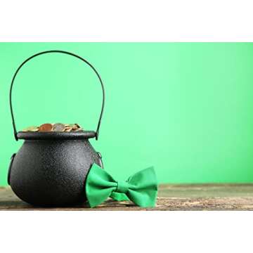GIFTEXPRESS Mini Cauldron Kettles Novelty Candy Kettles for St Patrick Decoration, Pot of Gold Cauld...