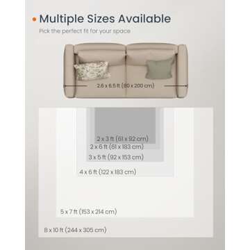 SONGICS HOME 4x6 ft Non-Slip Farmhouse Area Rug