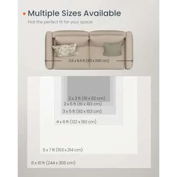 SONGICS HOME 4x6 ft Non-Slip Farmhouse Area Rug