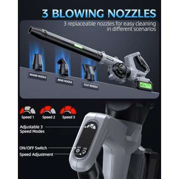 150000RPM Cordless Electric Leaf Blower - Powerful & Lightweight