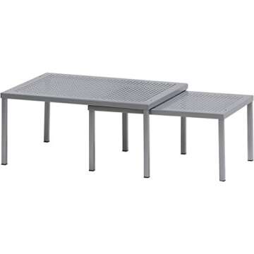 Simple Houseware Metal Top Expandable Stackable Kitchen Cabinet and Counter Shelf Organizer, Silver