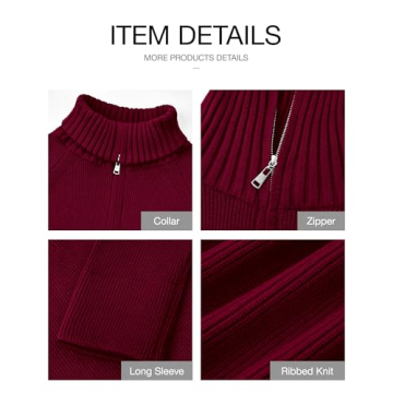 BTFBM Women’s Casual Half Zip Pullover Sweater - Chic & Comfortable