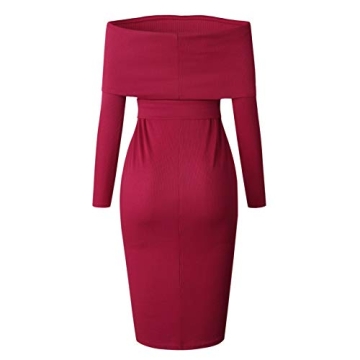 Teeuiear Off Shoulder Bodycon Dress for Elegant Occasions
