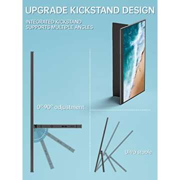cocopar Travel Monitor – Upgraded 15.6 Inch 1080P FHD HDR IPS Ultra Slim USB-C Portable Display with Kickstand Dual Type-C Mini HDMI Dual Speakers for Laptop PC Mac Surface Xbox PS4/5