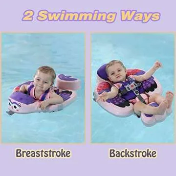Luckclubtojoy Upgraded Baby Pool Float Mambobaby Float with Canopy, Non-Inflatable Baby Floats for 3...