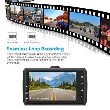 BOOGIIO 1080P FHD Dash Cam with 32G SD Card
