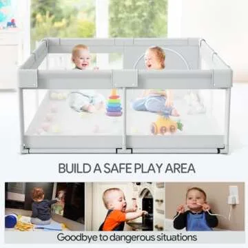 Fodoss Baby Playpen for Safe Toddler Play 47x47