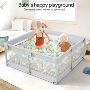 Fodoss Baby Playpen for Safe Toddler Play 47x47