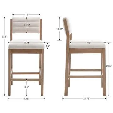 BESTANO 26” Counter Height Bar Stools – Stylish & Comfortable