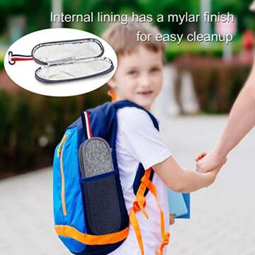 Travel Utensils with Case, E-far 8-Piece Reusable Camping Silverware Set, Portable Stainless Steel Cutlery Flatware Set Includes Knife, Fork, Spoon, Chopsticks, Straws, Cleaning Brush (Black)