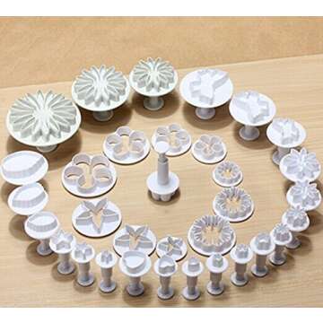 HomeyHouse® 33 Pcs Fondant Cake Decorating Sugarcraft Plunger Cutter Tools Mold Mould Cookies