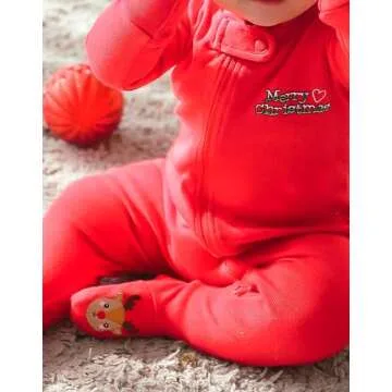 VAENAIT BABY Matching Christmas Pajamas For Family Xmas Pjs Holiday Matching Cute Deer 0-3M