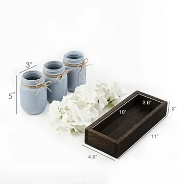 Rustic Mason Jar Centerpiece - Mkono Decorative Tray
