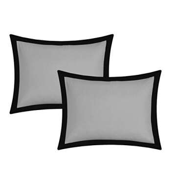 Elegant Chic Home Zarah Colorblock Queen Comforter Set