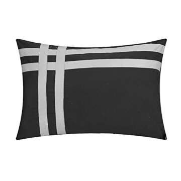 Elegant Chic Home Zarah Colorblock Queen Comforter Set