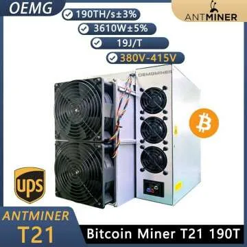 Antminer T21 190T Bitcoin Miner - SHA-256 Algorithm