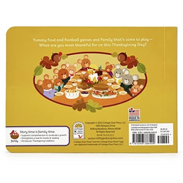 Thankful Thanksgiving Children's Board Book for Kids
