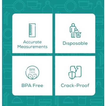 GUSTO 50 Count 10 oz Disposable Measuring Cups for Crafts