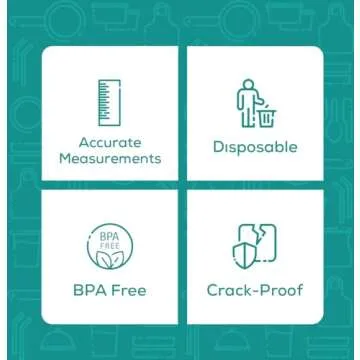 GUSTO 50 Count 10 oz Disposable Measuring Cups for Crafts