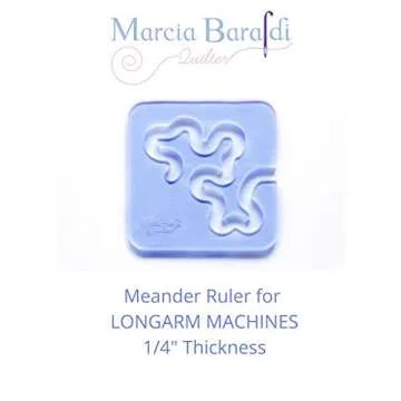 Marcia Baraldi Longarm Meander Ruler for Longarm Sewing Machines - Quilting Template Design for Freemotion Patchwork, Embroidery, Stitching Projects -1/4" Thick- Size: 5.7 X 5.7 inches