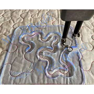 Marcia Baraldi Longarm Meander Ruler for Longarm Sewing Machines - Quilting Template Design for Freemotion Patchwork, Embroidery, Stitching Projects -1/4" Thick- Size: 5.7 X 5.7 inches