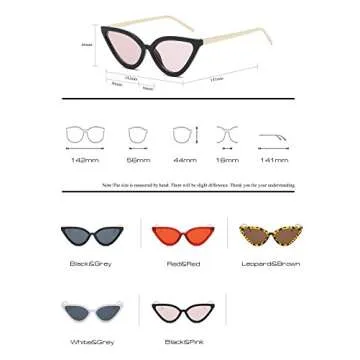 Stylish Vintage Cat Eye Sunglasses for Women - Retro Look