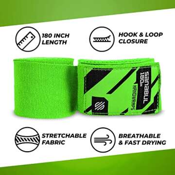 Sanabul 180" Boxing Hand Wraps - Essential for Fighters
