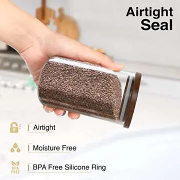 Essos Glass Jars Set with Wooden Lids | Stylish Storage Solutions