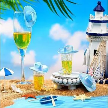 Vesici Mini Cowgirl Hat & Boot Shot Glass Set for Parties