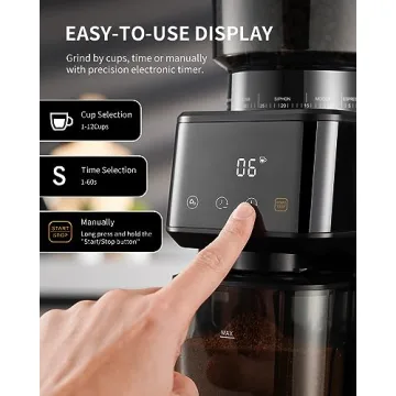 Premium SHARDOR Electric Coffee Grinder with 51 Settings