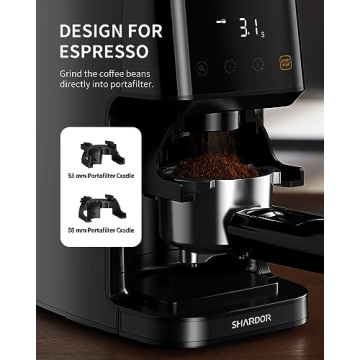 Premium SHARDOR Electric Coffee Grinder with 51 Settings