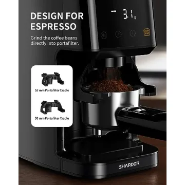 Premium SHARDOR Electric Coffee Grinder with 51 Settings