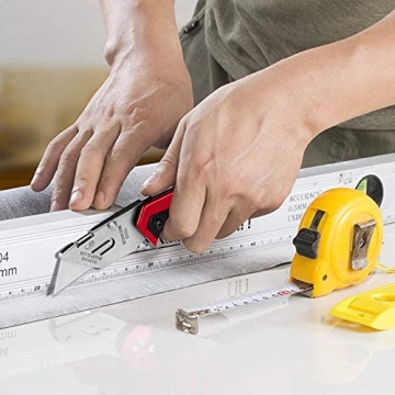 edcfans Folding Utility Knife: 5 Blades Included, Heavy Duty