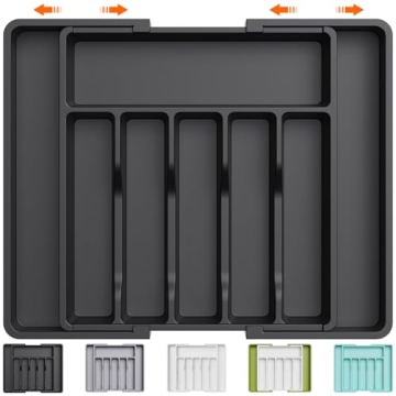 Lifewit Silverware Drawer Organizer - Expandable & Adjustable