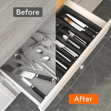 Lifewit Silverware Drawer Organizer - Expandable & Adjustable