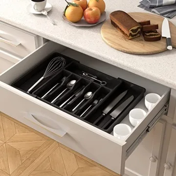 Lifewit Silverware Drawer Organizer - Expandable & Adjustable
