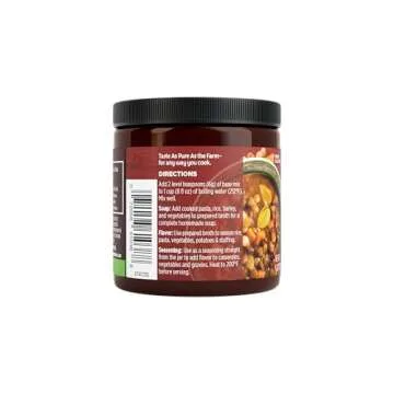 Orrington Farms Vegan Beef Flavored Broth Base, Bring Flavor to Your Favorite Soups & Stews, Gluten Free, Vegetarian Friendly, Easy-to-Use, 6oz Jar